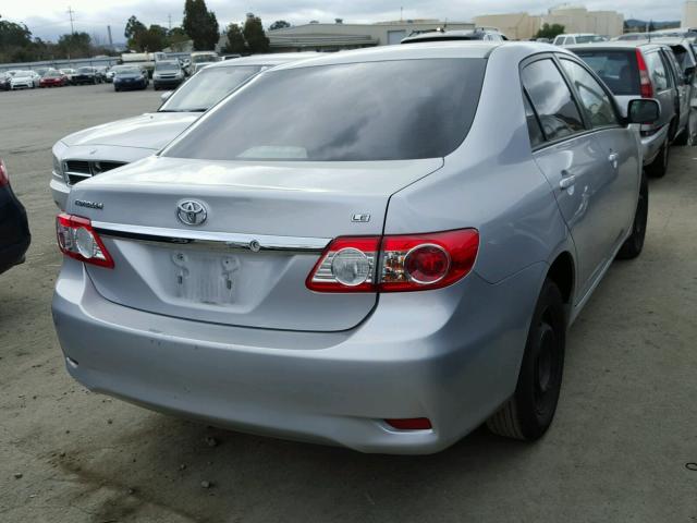 2T1BU4EE3BC609861 - 2011 TOYOTA COROLLA BA SILVER photo 4