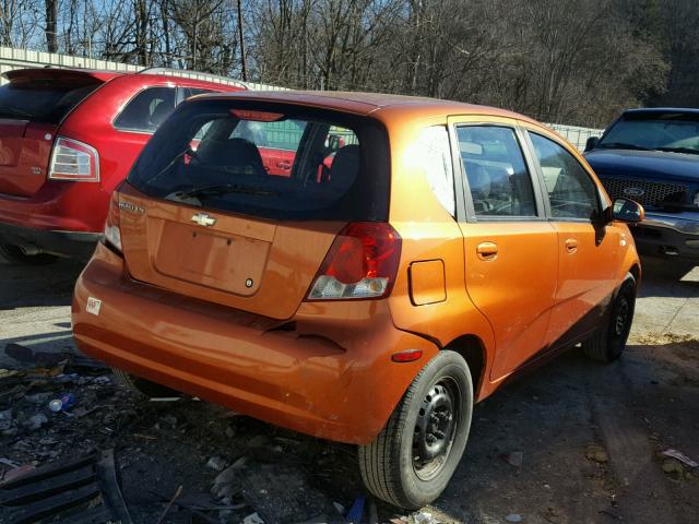 KL1TD666X6B657246 - 2006 CHEVROLET AVEO BASE Қызғылт сары фото 4