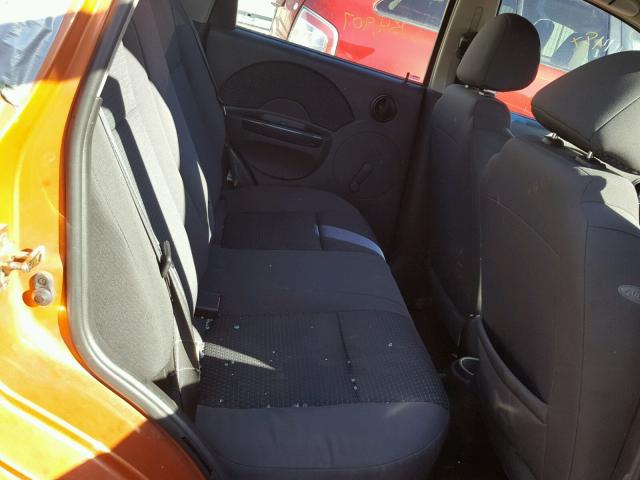 KL1TD666X6B657246 - 2006 CHEVROLET AVEO BASE Қызғылт сары фото 6