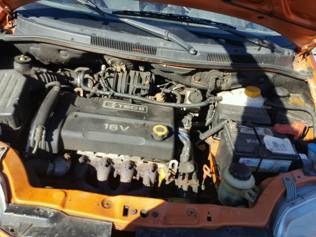 KL1TD666X6B657246 - 2006 CHEVROLET AVEO BASE Қызғылт сары фото 7