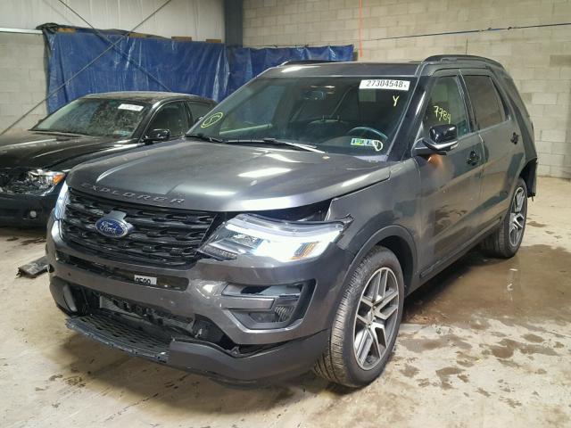 1FM5K8GT2HGC59571 - 2017 FORD EXPLORER S CHARCOAL photo 2
