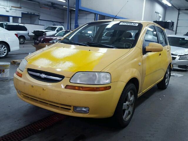 KL1TG66636B597561 - 2006 CHEVROLET AVEO LT YELLOW photo 2