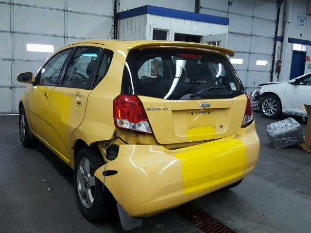 KL1TG66636B597561 - 2006 CHEVROLET AVEO LT YELLOW photo 3