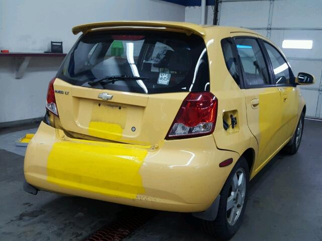 KL1TG66636B597561 - 2006 CHEVROLET AVEO LT YELLOW photo 4