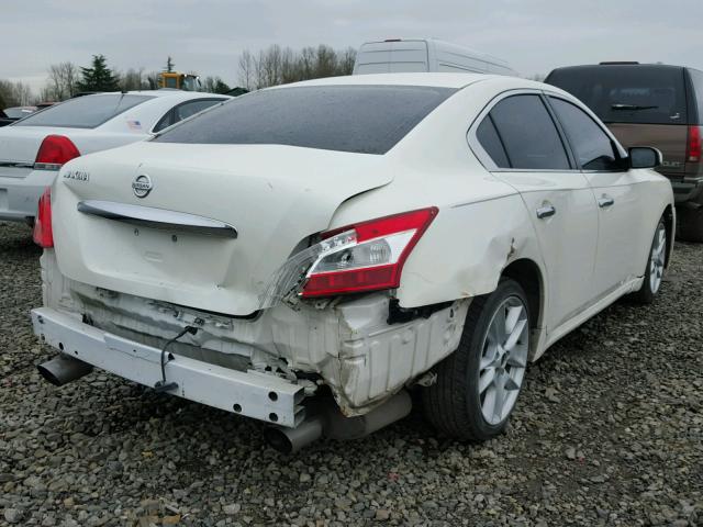 1N4AA5AP2AC846503 - 2010 NISSAN MAXIMA S WHITE photo 4