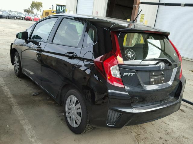 JHMGK5H52HS019766 - 2017 HONDA FIT LX أسود صورة 3