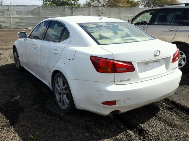 JTHBK262472027478 - 2007 LEXUS IS 250 WHITE photo 3