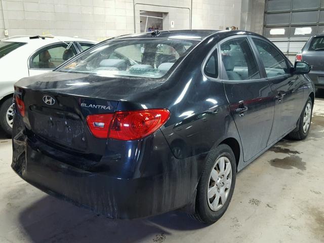 KMHDU46D39U607745 - 2009 HYUNDAI ELANTRA GL BLACK photo 4