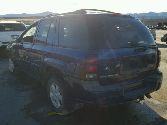 1GNDT13S922374147 - 2002 CHEVROLET TRAILBLAZE BLUE photo 3