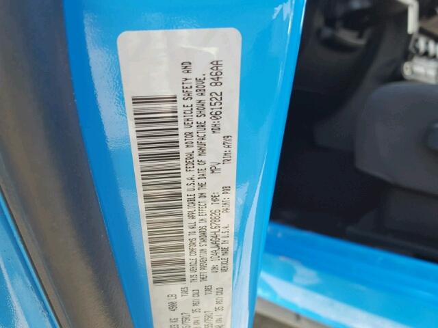 1C4AJWAG4HL678826 - 2017 JEEP WRANGLER S BLUE photo 10