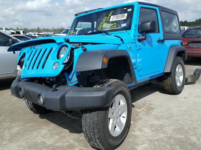 1C4AJWAG4HL678826 - 2017 JEEP WRANGLER S BLUE photo 2