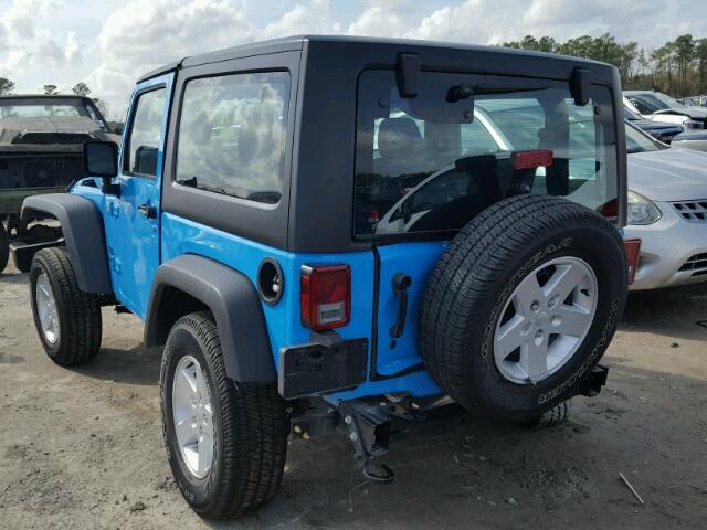 1C4AJWAG4HL678826 - 2017 JEEP WRANGLER S BLUE photo 3