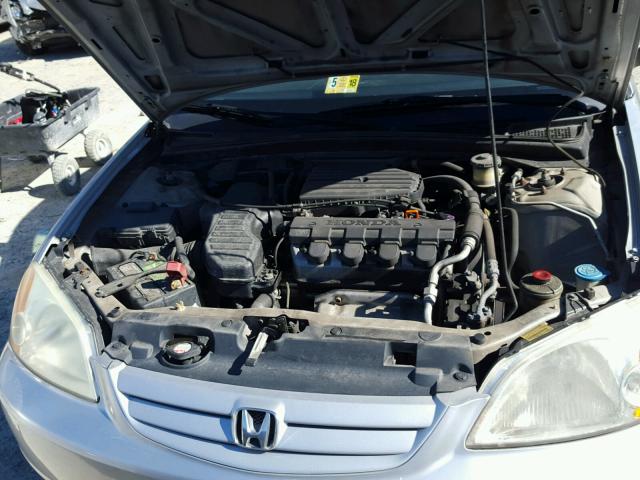 1HGES16592L032697 - 2002 HONDA CIVIC LX SILVER photo 7