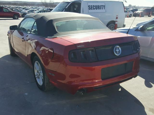 1ZVBP8EMXD5237017 - 2013 FORD MUSTANG RED photo 3