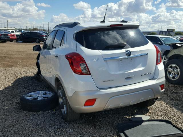 KL4CJBSB0EB593272 - 2014 BUICK ENCORE CON WHITE photo 3