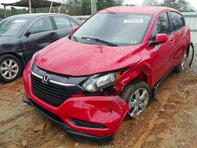 3CZRU5H34GM741941 - 2016 HONDA HR-V LX RED photo 2