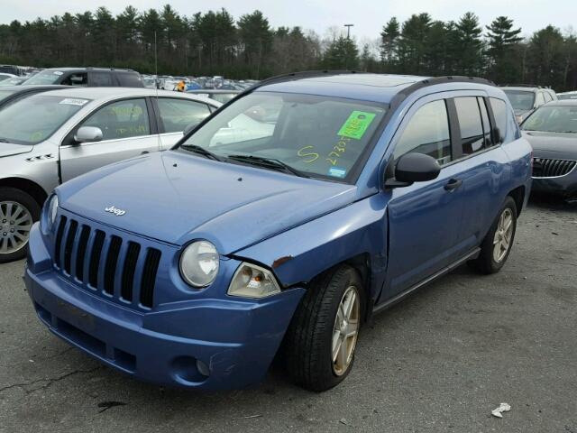 1J8FF47W27D137740 - 2007 JEEP COMPASS BLUE photo 2