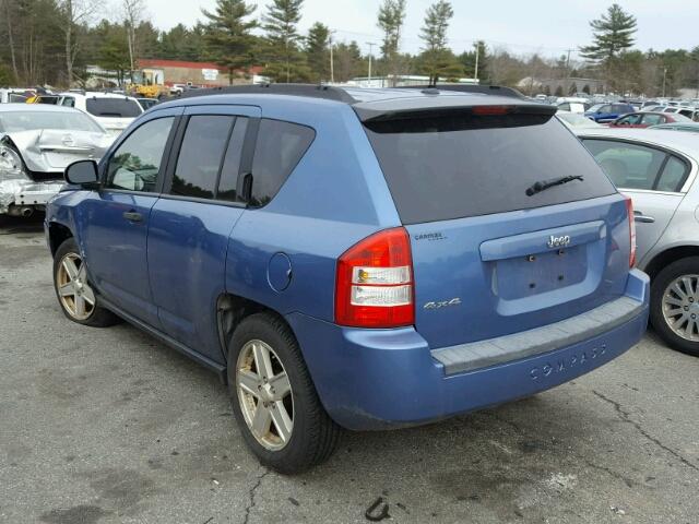 1J8FF47W27D137740 - 2007 JEEP COMPASS BLUE photo 3