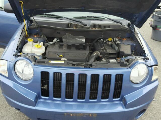 1J8FF47W27D137740 - 2007 JEEP COMPASS BLUE photo 7