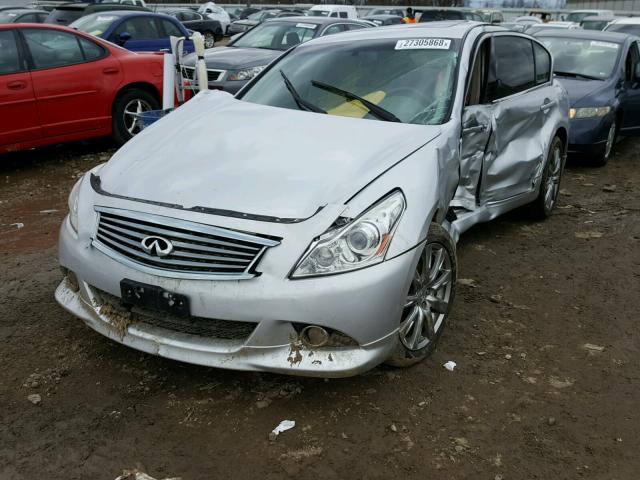 JN1CV6AR5BM406322 - 2011 INFINITI G37 SILVER photo 2