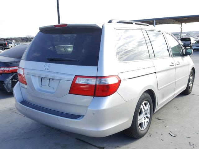 5FNRL38667B420740 - 2007 HONDA ODYSSEY EX SILVER photo 4