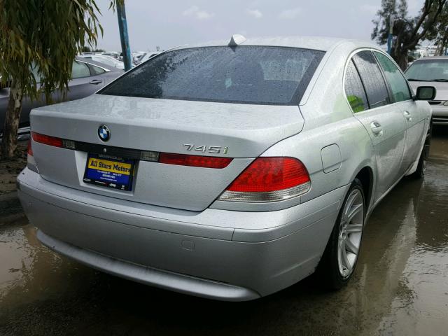 WBAGL63494DP71401 - 2004 BMW 745 I SILVER photo 4