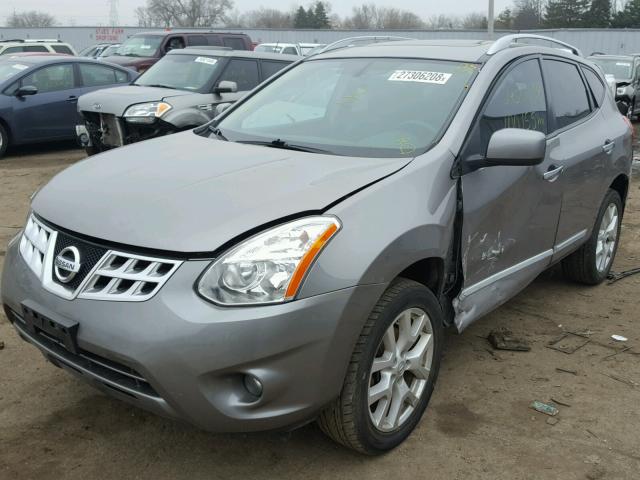 JN8AS5MV2BW285256 - 2011 NISSAN ROGUE S GRAY photo 2