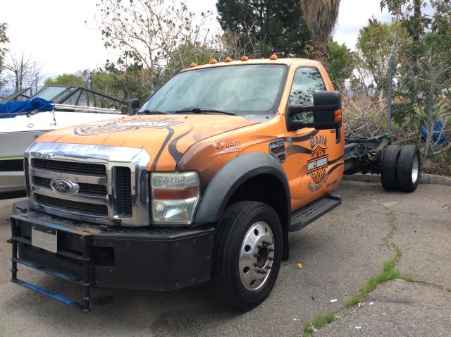 1FDAF56R78EE06762 - 2008 FORD F550 SUPER ORANGE photo 2