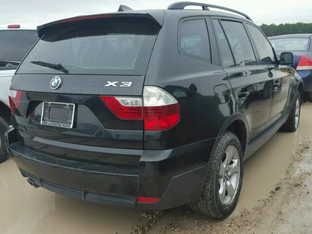 WBXPC93477WF07421 - 2007 BMW X3 3.0SI BLACK photo 4