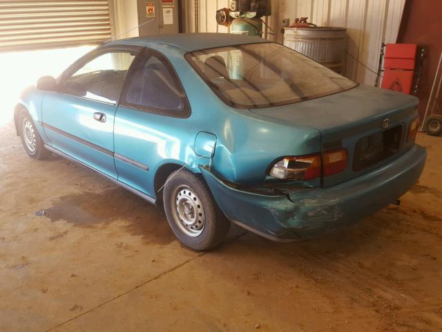 2HGEJ2229RH547825 - 1994 HONDA CIVIC DX GREEN photo 3