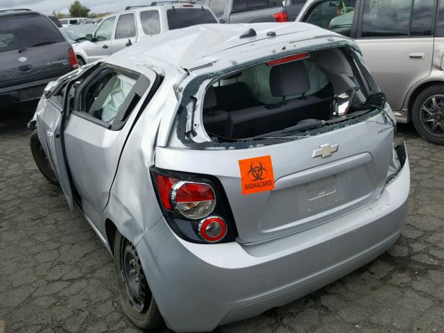 1G1JB6SH0C4134128 - 2012 CHEVROLET SONIC LS 银色 照片 3
