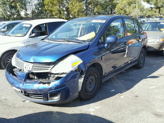 3N1BC13E18L435821 - 2008 NISSAN VERSA S BLUE photo 2