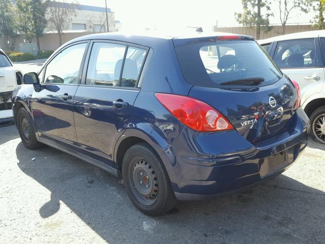 3N1BC13E18L435821 - 2008 NISSAN VERSA S BLUE photo 3