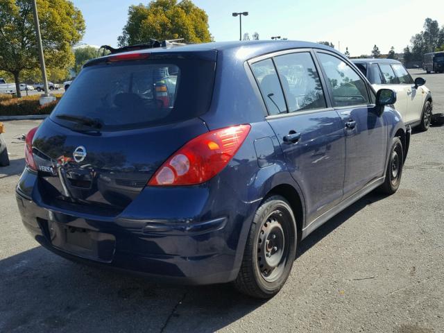 3N1BC13E18L435821 - 2008 NISSAN VERSA S BLUE photo 4