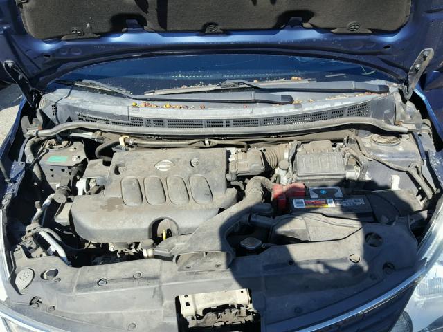 3N1BC13E18L435821 - 2008 NISSAN VERSA S BLUE photo 7