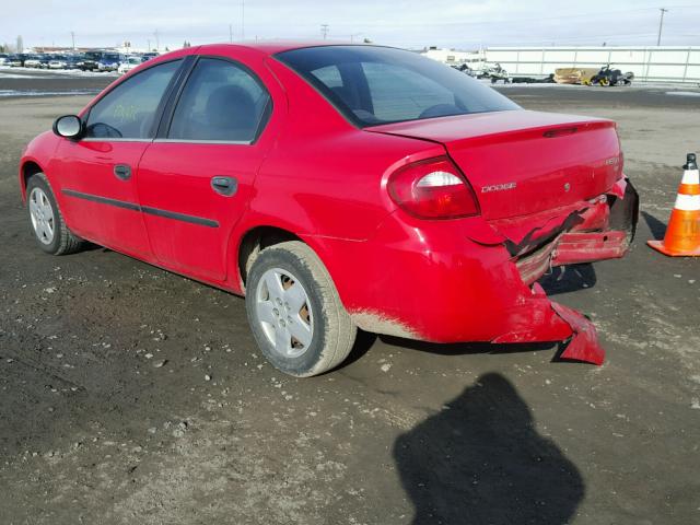 1B3ES26C53D138015 - 2003 DODGE NEON SE RED photo 3