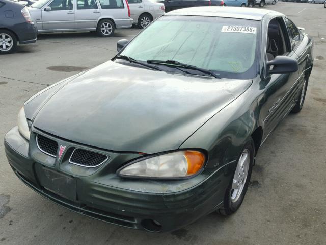 1G2NF12E9YM756910 - 2000 PONTIAC GRAND AM S GREEN photo 2