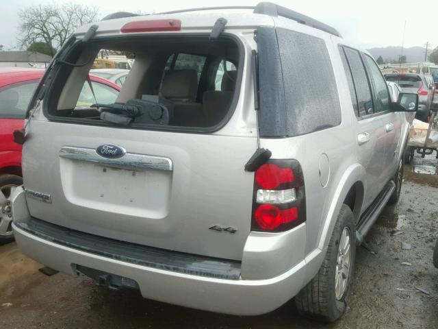 1FMEU73E68UA71083 - 2008 FORD EXPLORER X SILVER photo 4