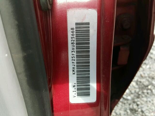 KMHJF25F3XU825668 - 1999 HYUNDAI ELANTRA BA RED photo 10