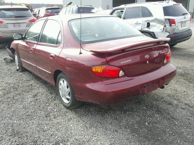 KMHJF25F3XU825668 - 1999 HYUNDAI ELANTRA BA RED photo 3