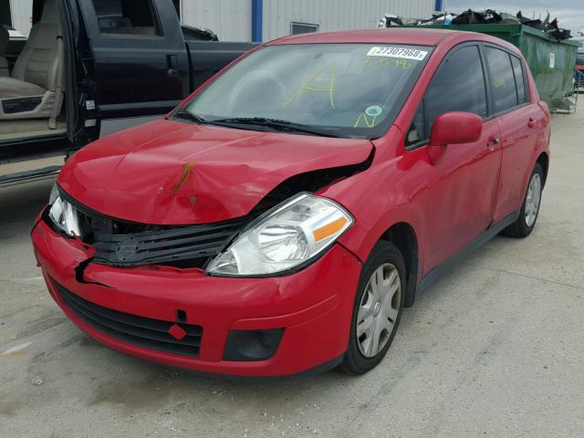 3N1BC1CP3CL382596 - 2012 NISSAN VERSA S RED photo 2