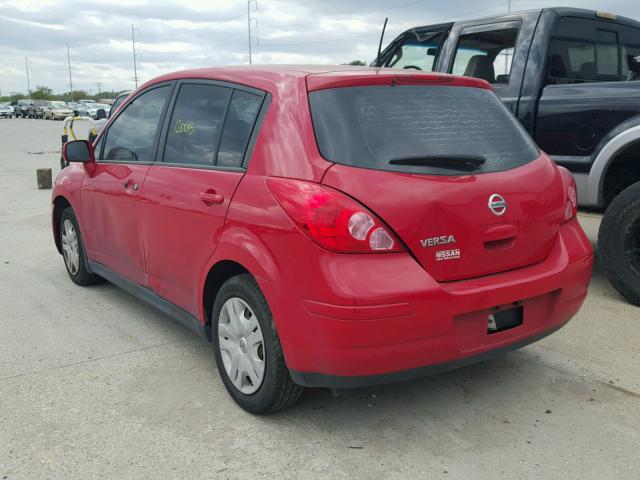 3N1BC1CP3CL382596 - 2012 NISSAN VERSA S RED photo 3