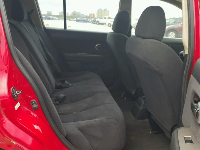 3N1BC1CP3CL382596 - 2012 NISSAN VERSA S RED photo 6