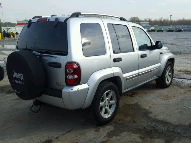 1J4GK58K05W535517 - 2005 JEEP LIBERTY LI SILVER photo 4