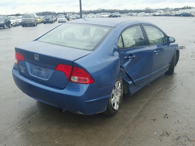 1HGFA16566L143155 - 2006 HONDA CIVIC LX BLUE photo 4