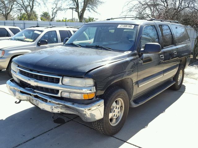 3GNEC16T71G148641 - 2001 CHEVROLET SUBURBAN C BLACK photo 2