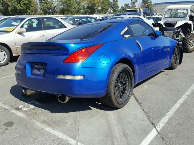 JN1AZ34D43T114775 - 2003 NISSAN 350Z COUPE BLUE photo 4