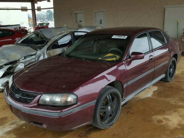 2G1WF52EX39225656 - 2003 CHEVROLET IMPALA MAROON photo 2