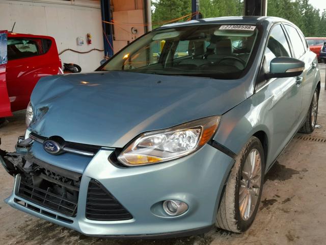 1FAHP3M2XCL356086 - 2012 FORD FOCUS SEL TEAL photo 2