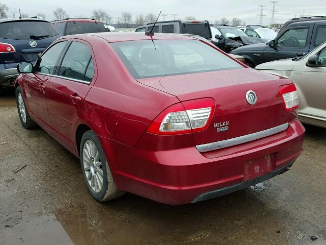 3MEHM08Z78R632904 - 2008 MERCURY MILAN PREM RED photo 3